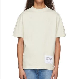 Palm Angels Taupe Archive Patch T-Shirt Short Sleeve